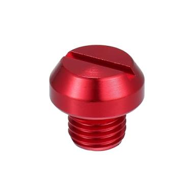 Imagem de X AUTOHAUX Universal M10 Tampões de orifício de espelho de motocicleta parafusos espelhos retrovisores tampas de bloqueio tampas de cobertura vermelho positivo