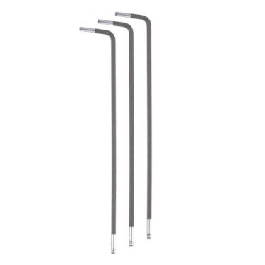 Imagem de HARFINGTON 3 chaves sextavadas 1/40.6 cm S2 aço em forma de L hexagonais SAE ferramenta de reparo para casa, faça você mesmo, reparo de motocicleta, cinza, prata