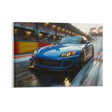 Imagem de HouLaiZhe Carro Esportivo S2000 Jdm Carro Esportes Cool Posters Tela Estética Sala Decoração de Parede Impressões Galeria Sala Decoração de Parede para Quarto Sala de Estar Escritório 18 x 24