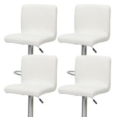 Imagem de Eco-Ancheng Conjunto de 4 capas de banco de bar com altura de balcão, bancos de bar giratórios, capas elásticas para balcão, banco alto para bar, cozinha, café, 39