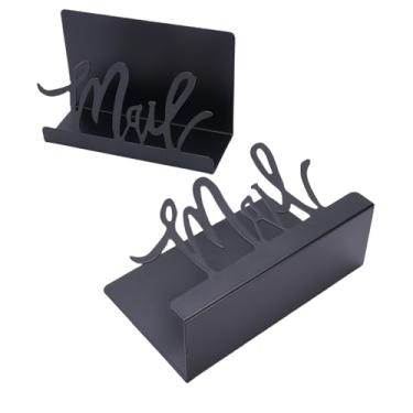 Imagem de Phefop Suporte para Bancada de Correio, Organizador de Ferro para Cartas e Envelopes, Design Elegante de Metal Com Base Antiderrapante, Ideal para Uso Doméstico e de Escritório