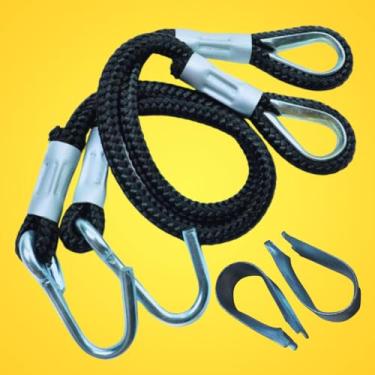 Imagem de Corda Cabo Extensor Alongador mais Protetor de punho | Rede De Descanso e Dormir | (KIT Corda 60cm + Protetor de Punho) | 5 PONTOS@ (Preto)