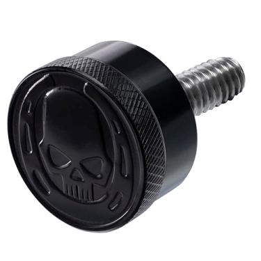 Imagem de Fenrir Parafuso de assento de liberação rápida de motocicleta aço inoxidável 304 acabamento preto para 1997-agora XG XL Sportster Softail Dyna Touring (809-Y010)