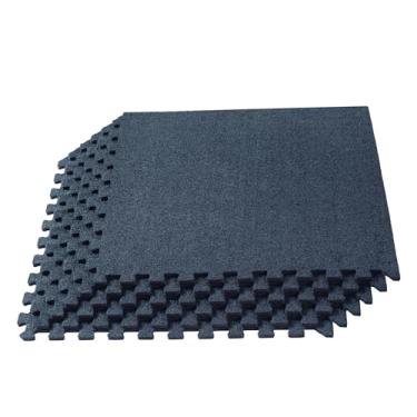 Imagem de We Sell Mats Placas de tapete de espuma intertraváveis de 9,5 mm de espessura, quadrados de carpete duráveis, suporte antifadiga para uso em casa ou sala de aula, 61 x 61 cm