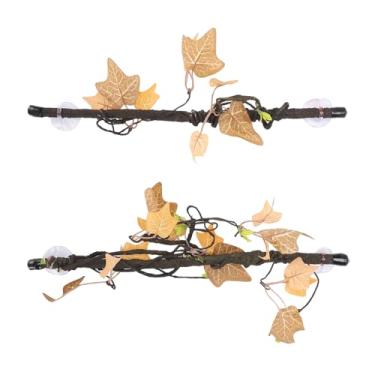 Imagem de BAFOVY Ramos de Escalada de Répteis Com Ventosas, Decoração de Plástico de 2 Unidades para Terrário