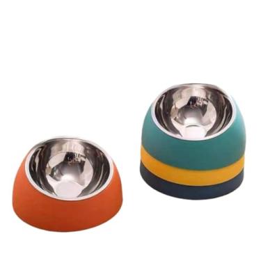Imagem de Tigela Para Gatos e Cachorro De Pés Altos Com Proteção Do Pescoço De Aço Inoxidável Animais De Estimação Antiderrapante Exquisitamente Trabalhado e Esteticamente Agradável Leve (LX-W68-ALEATORIO)