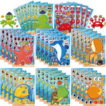 Imagem de 32 Sheets Forest Animal Handmade Stickers, Mixed & Matched with 16 Designed Characters Stickers Books, Your Own Activities Sticker for Kids Boys Girls Holiday Party Favors, Gift Idea