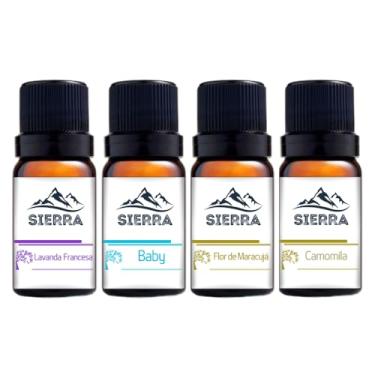 Imagem de Kit 4 Essências Lavanda Francesa, Baby, Camomila e Flor de Maracujá para Difusor Elétrico Umidificador de Ar e Aromatizador Aromaterapia 10ml