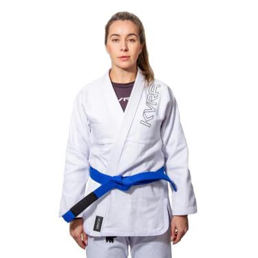 Imagem de Kimono de Jiu Jitsu Feminino KVRA Lovely Branco Kimono de Jiu Jitsu Feminino KVRA Lovely Branco F2-Unissex