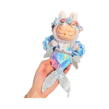 Imagem de Conjunto De Vestido De Sereia Labubu Com Saia De Pérolas E Coroa De Fl