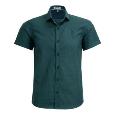 Imagem de Camisa Social Amil Manga Curta Comfort Passa Fácil Sem Bolso 1897, Mil