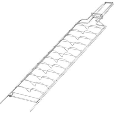 Imagem de Grelha para Pães de Alho 74x15,5x3cm Churrasco Petiscos Arame de Aço C