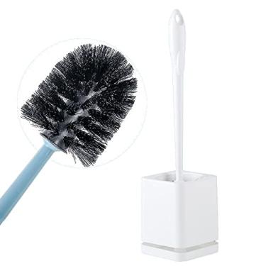 Imagem de Escova de WC Montada na Parede sem Prego com Conjunto Base para Casa Limpeza Suspensa Cerdas TPR Suporte Mantém Seco Fácil Limpar Economiza Espaço Arr