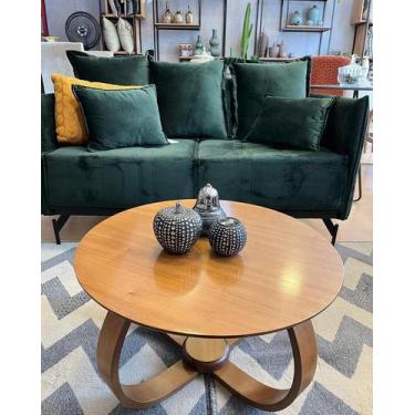 Imagem de Mesa De Centro Redonda Pé Cebola  60x35 cinamomo - D DELINE