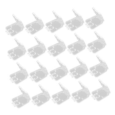 Imagem de Garneck 20 peças de plástico transparente PP porta-cartões de memória para e T Flash Cards organizador portátil leve e durável caixa de armazenamento