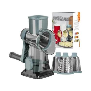Imagem de Ralador De Queijo Rotativo Multifuncional 3 Em 1, Cortador De Legumes 