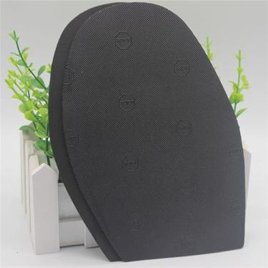Imagem de 1 par de substituição completa da sola inferior do sapato, borracha de 3,7 mm de espessura, almofadas de reparo antiderrapantes para sapatos planos