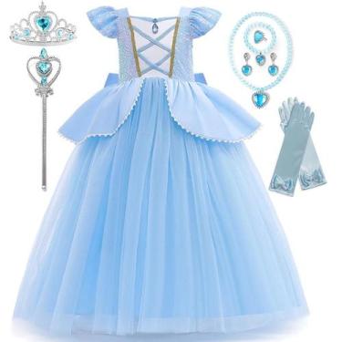 Imagem de Vestido de Princesa Cinderela Disney para Meninas - Fantasia para Fest