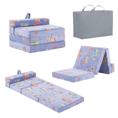 Imagem de Tiita Colchão dobrável para crianças - tapete de cochilo infantil que brilha no escuro com bolsa de armazenamento, cochilo portátil infantil para viagem, creche, acampamento, trailer, sala de jogos