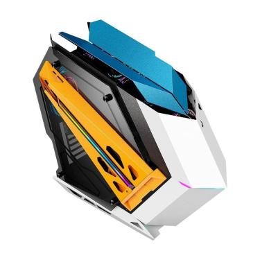 Imagem de Gabinete Gamer Rise Mode Zeus Glass 03, Mid Tower, Leds CustomizáveisSem FANs, e - RM-CA-ZE-03-BW-Unissex