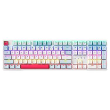 Imagem de Teclado Mecânico Gamer Machenike K500E-108, Switch Red, RGB, HotSwappable Teclado Numérico JJ02G8005-Unissex