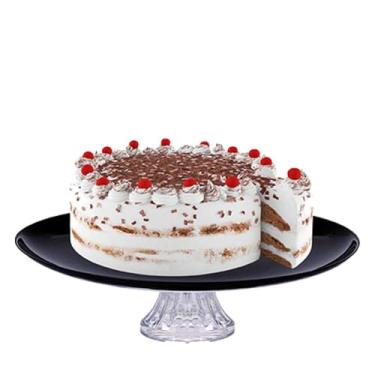 Imagem de Ruvolo, Prato Opaline para Bolos e Tortas, Prato de Vidro com Pé para Sobremesa