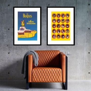 Imagem de Kit 2 Quadros Beatles Yellow Submarine - 60X48Cm