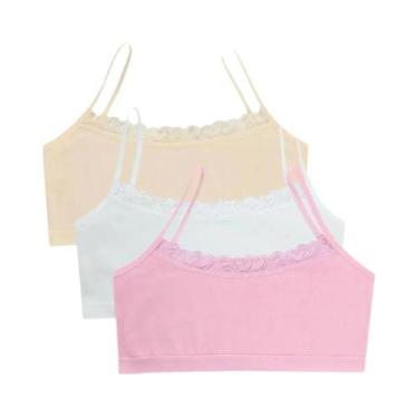 Imagem de Sutiãs De Treinamento De Renda Para Adolescentes E Crianças, 3 Peças, 