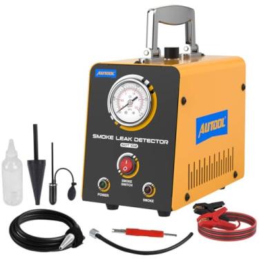 Imagem de Máquina de fumaça automotiva Detector de vazamento EVAP Testador de vazamento a vácuo Sistema de tubo de combustível de carro Localizador de vazamento Motor compressor de ar embutido com medidor de