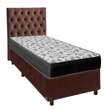 Imagem de Kit Cabeceira + Cama Box + Colchão Solteiro D33 Iso100 Ortobom