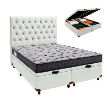 Imagem de Cama + Bau Blindado E Colchão Ortobom D33 Casal - Iso100 + Cabeceira