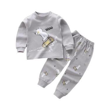 Imagem de Conjunto De Pijamas De Algodão Para Bebês 2024 Novo Traje Infantil Par