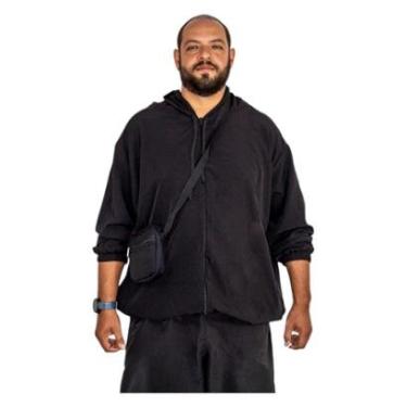 Imagem de Jaqueta Corta Vento Plus Size Blusa Masculina Com Shoulder Bag Kit Esportivo-Unissex