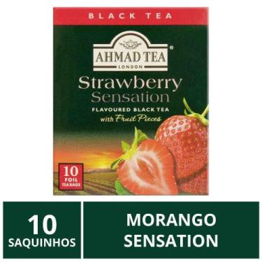 Imagem de Chá Inglês Ahmad Tea, 10 Saquinhos, Morango Sensation