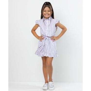 Imagem de Conjunto Luxo Infantil Menina Verão Lessa Shorts Saia 8061 - Lilás - TAM 8 ANOS-Feminino