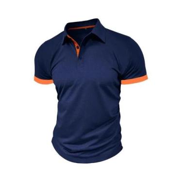 Imagem de Camisa Polo Masculina Oversize De Verão, Manga Curta, Cor Sólida, Resp