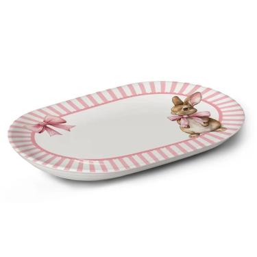 Imagem de Travessa Laços de Páscoa - Rosa - 35,7cm - Alleanza