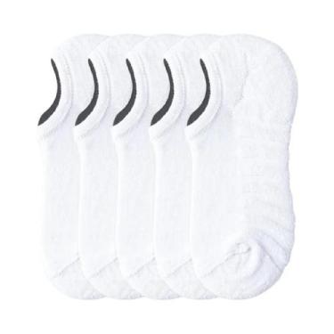 Imagem de Meias De Algodão Masculinas De Cano Curto, 5 Pares, Macias, Antiderrap
