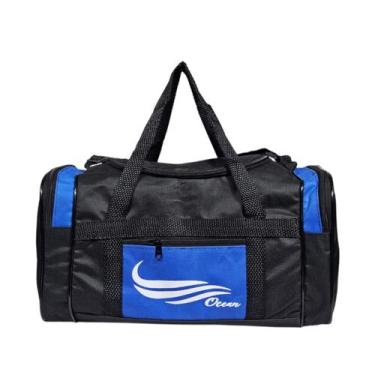 Imagem de Bolsa Viagem Academia Trabalho Pequena Mala Reforçada Alça Cor:Azul - 