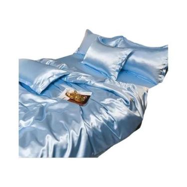 Imagem de Conjunto De Cama De Luxo Em Cetim Sedoso, Tamanho Queen E King, Capa D