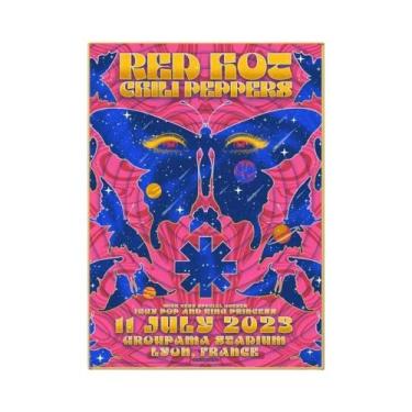 Imagem de Red Hot Chili Peppers - Pôster Artístico Autoadesivo Em Papel Branco -