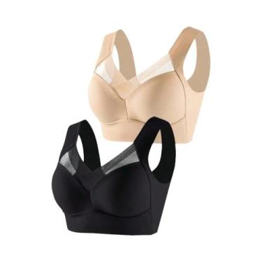 Imagem de Sutiãs Esportivos Femininos plus Size Com Renda, Sem Costura, Sem Aram