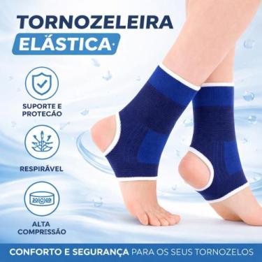 Imagem de Tornozeleira Compressão Ortopédica Esportiva Calcanhar Par - Mb