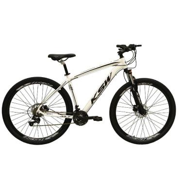 Imagem de   Bicicleta Aro 29 Ksw Xlt Alumínio 24v Câmbios Shimano Garfo com Trava no Ombro -  Branco