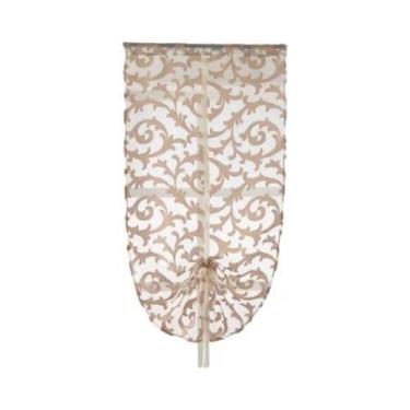 Imagem de Cortina Moderna Branca E Preta Para Cozinha, Curta, Com Amarração, Par