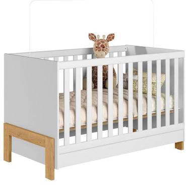 Imagem de Berço Americano Mini Cama Fantasia 4300 Branco Acetinado – Qmovi