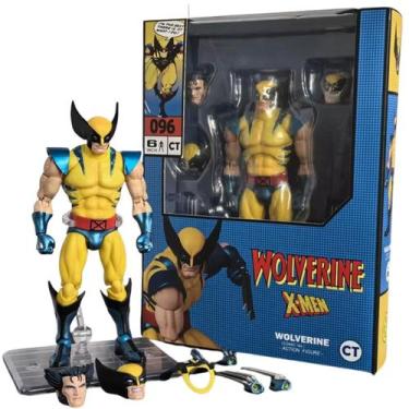 Imagem de Boneco Wolverine 14cm Articulado com acessorios e 3 rosto Action Figur