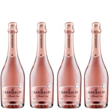 Imagem de Espumante Moscatel Rose Sem Álcool Garibaldi Zero 750ml 4un