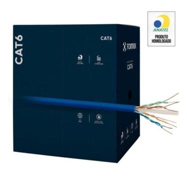 Imagem de Cabo De Rede Cat6 305m Fortrek Fk 510c Cmx Azul - Cx - 305 [f002]