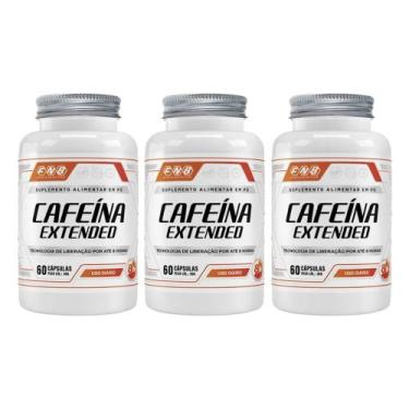 Imagem de Kit 3 Cafeína Extended 3x60 cápsulas FNB Sport Nutrition Sabor:Sem sab